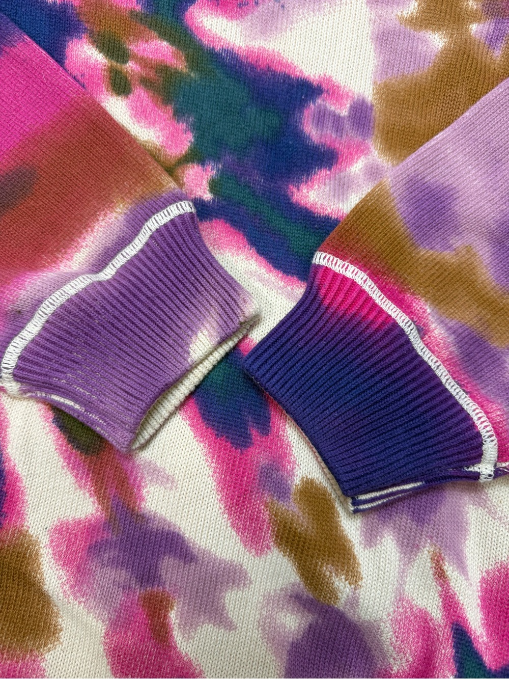 Natural Life Taylor Oversized Cotton Sweater - Sunrise Tie-Dye Crewneck - Picture 10 of 13